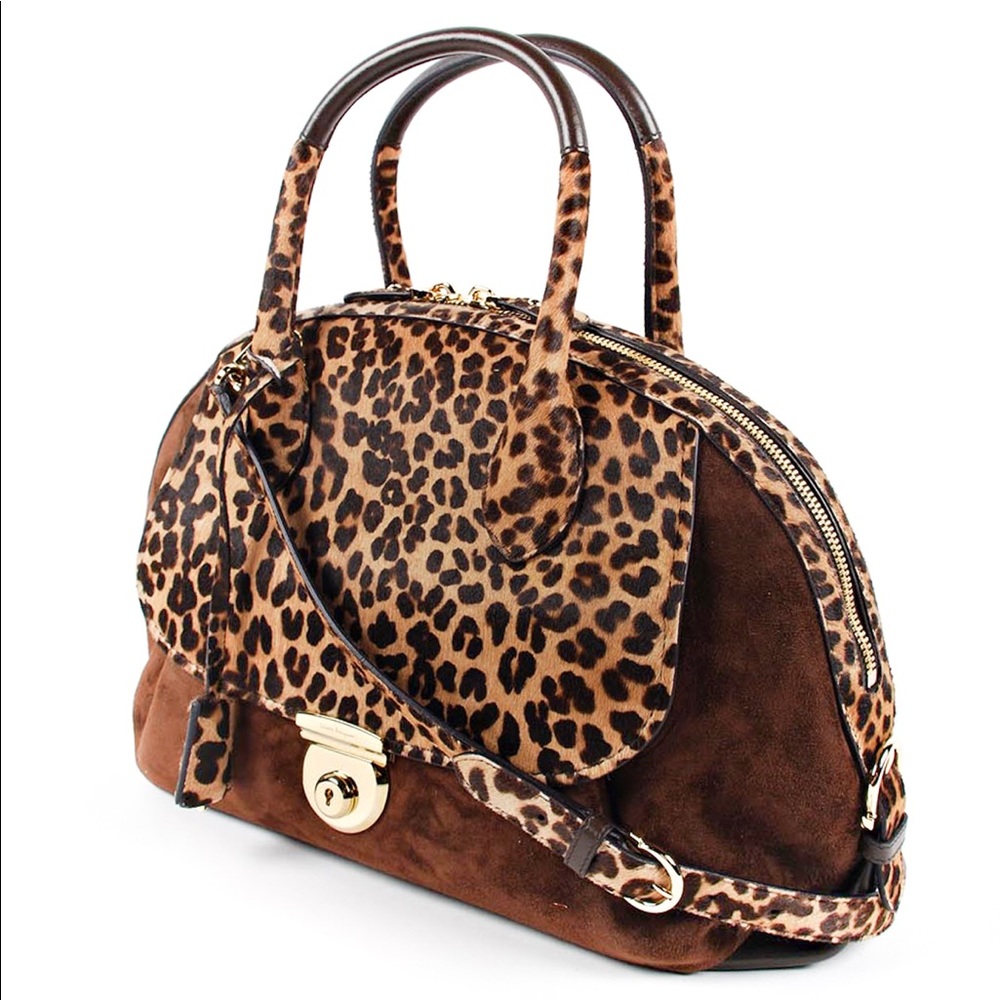 Salvatore Ferragamo Fiamma Leopard Handbag